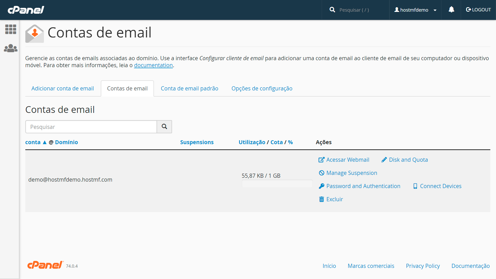 cPanel E-mail
