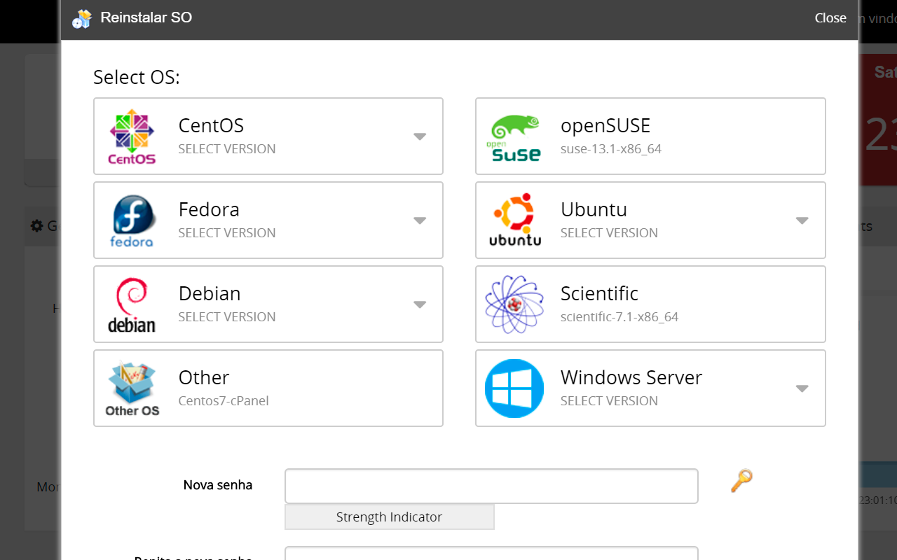 Reinstall VPS in VPS Reseller