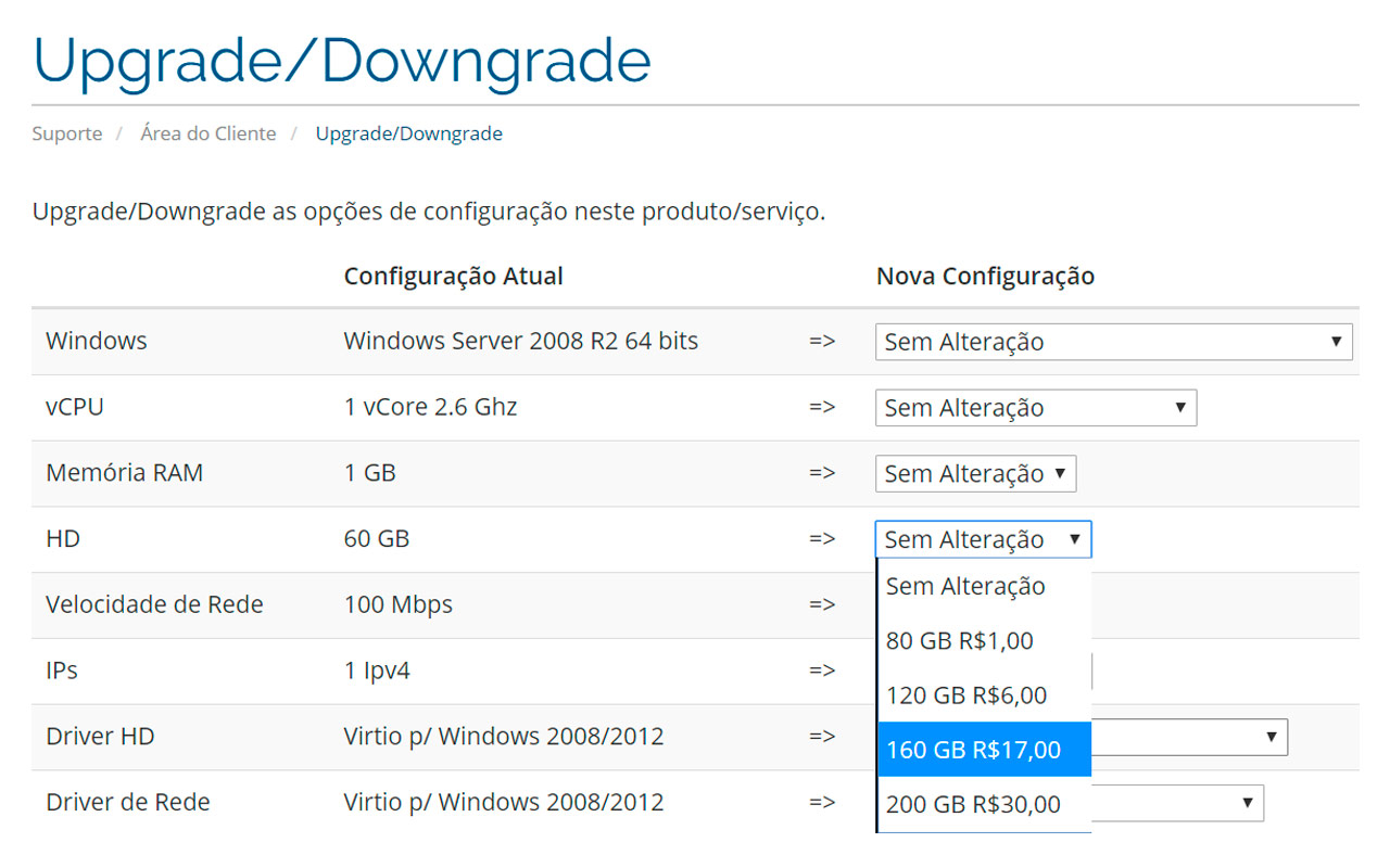 VPS control panel screenshot 4